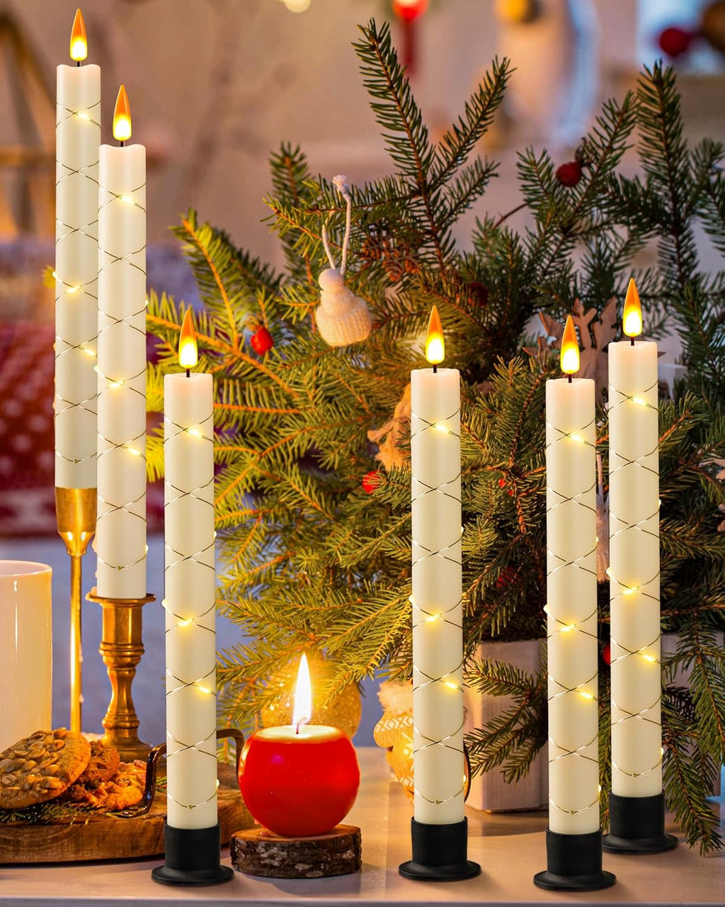 LED Flameless Cone Candle, 6pcs