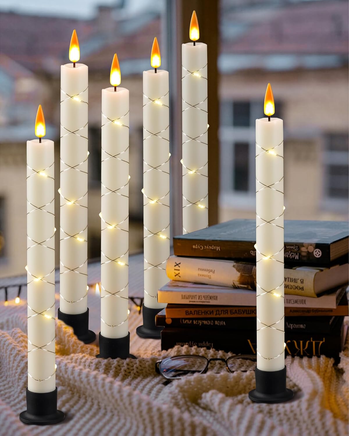 LED Flameless Cone Candle, 6pcs