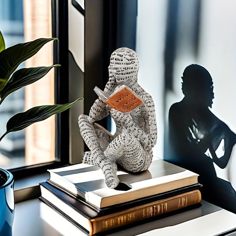 Modern Abstract Reading Figure Decor
