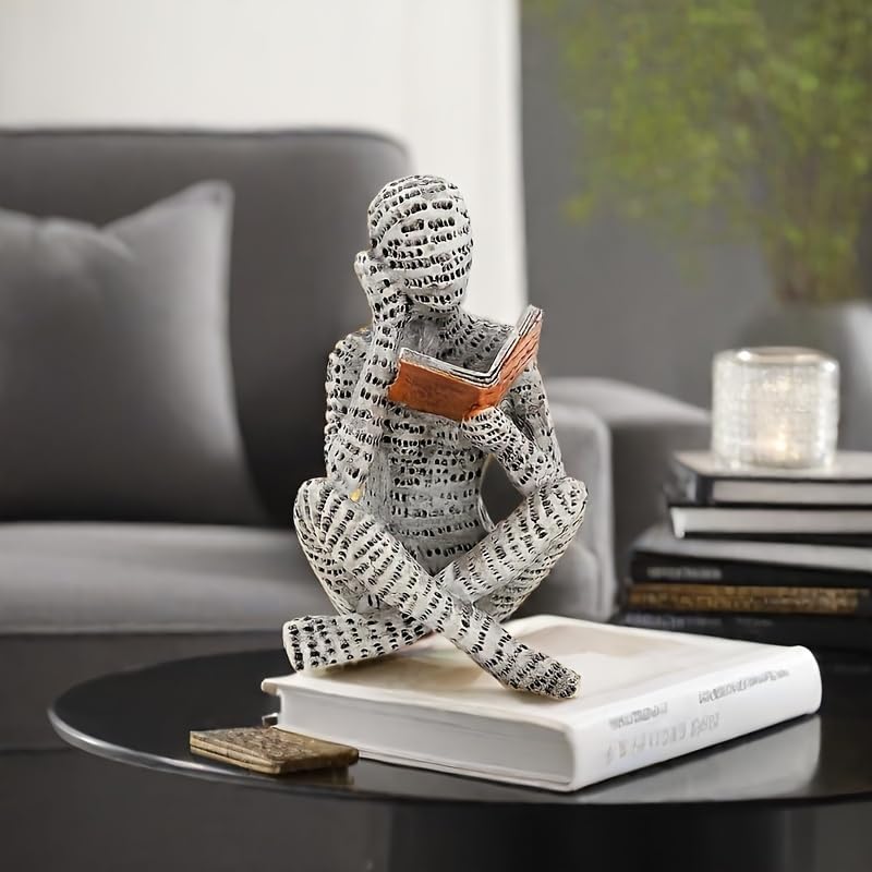 Modern Abstract Reading Figure Decor