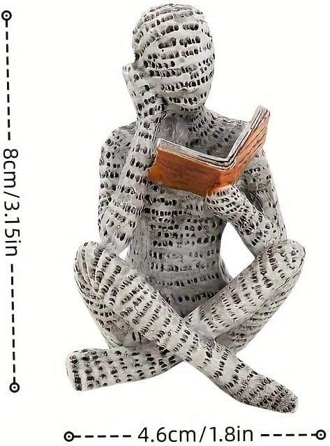 Modern Abstract Reading Figure Decor