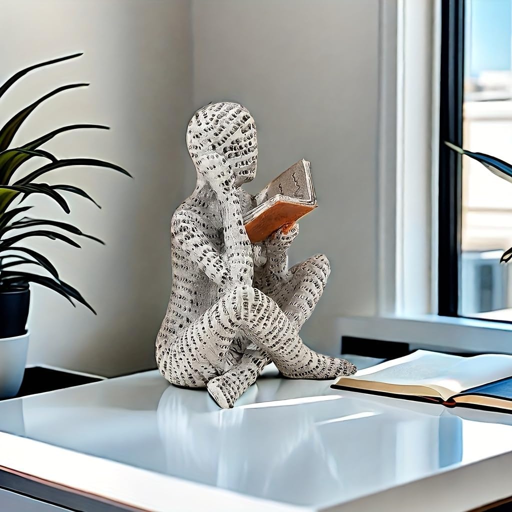 Modern Abstract Reading Figure Decor