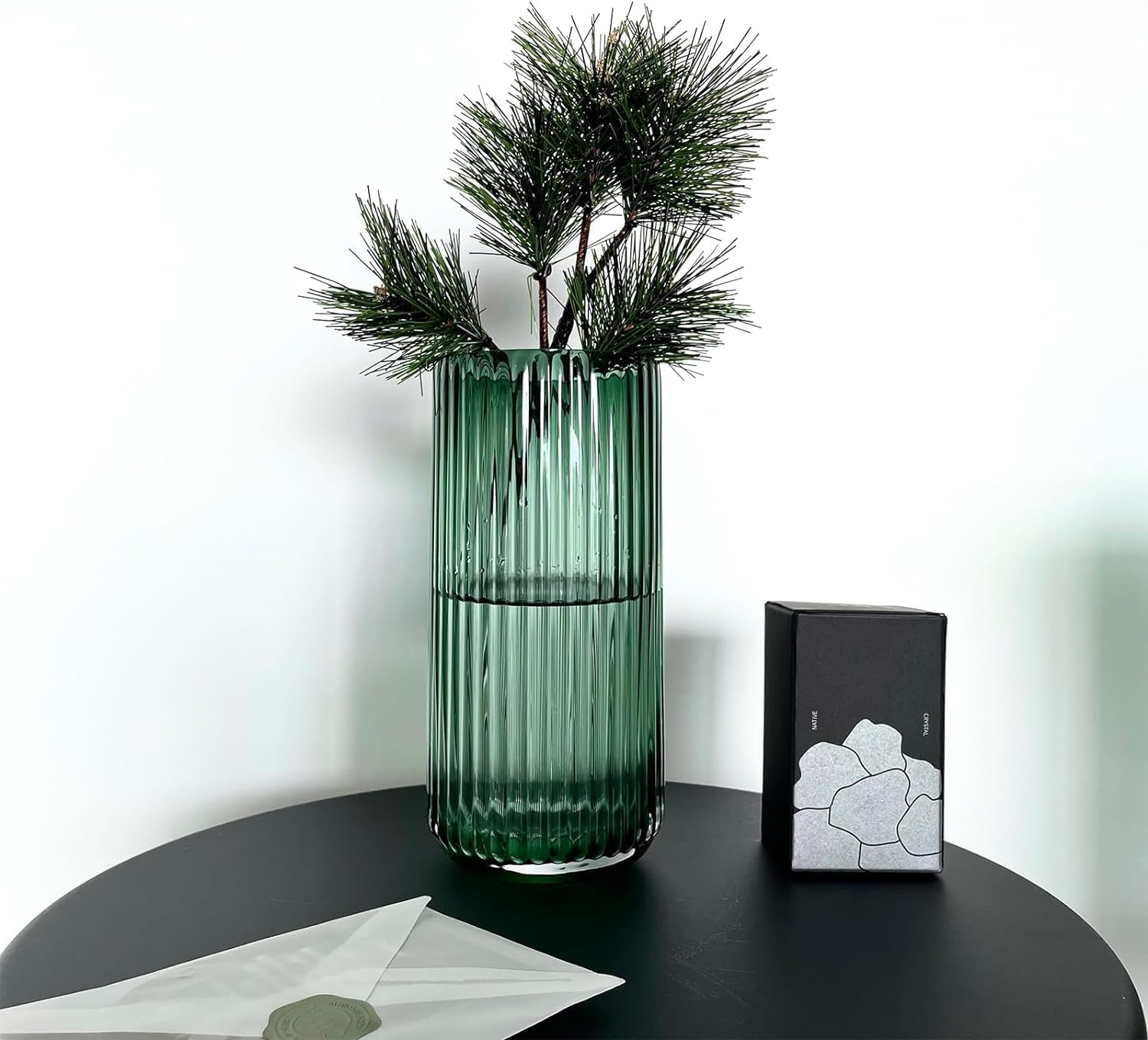 26cm Thickened Green Glass Vase