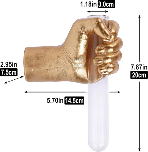 Gold Wall Hand Vase Sculpture